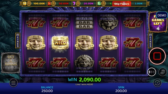 Mayan Madness - dobitak u bonus igri